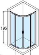 STAR/R BOX ROTONDO 88,5-91 CR 3MM NSTARR90-11A  H.185 (90X90)