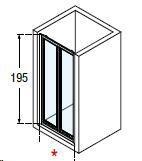 NOV STAR 2.0 B PORTA 2A BATTENTI 66/72 CRIST.NIVA 5MM PROF.BIANCO H.195