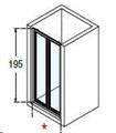 NOV STAR 2.0 B PORTA 2A BATTENTI 90/96 CRIST.NIVA 5MM PROF.BIANCO H.195