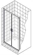 NOV LUNES B PORTA SALOON IN/OUT96/102 CRIST.TRASP.5MM PROF.SILVER H.195