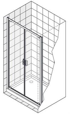 NOV LUNES B PORTA SALOON IN/OUT114/120 CRIST.TRAS.5MM PROF.SILVER H.195