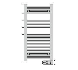 ZHD TERMOARREDO  AURA ELETTRICOW300    800/400 BCO TERMOST.PR