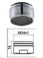 AERAT.M.HONEYC.E M24X1 l/m7.5-9ECONOMIZZATORE DIP.DA PRESSIONE