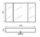 RTP SMILE SPECCHIO CONT.3A L99-H70-P15 BCO FRASSINO