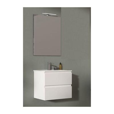 LEGNOX ALLEGRA COMPOSIZIONE L.60 P.39,5 B.CO (BASE+LAVABO+SPEC.+LAMPADA)