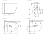 GALASSIA DREAM 52 BIDET  FILO MURO 52*36 BCO