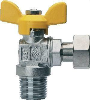 RB RUBINETTO GAS SCALDAIA C/GIR.SQ 1/2X1/2 FIDO-SFERA