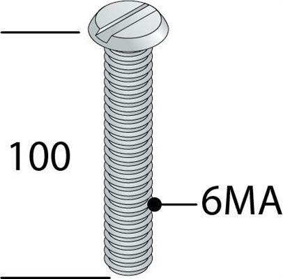 OMP VITE INOX X PILETTA 6MA TGSINOX L100