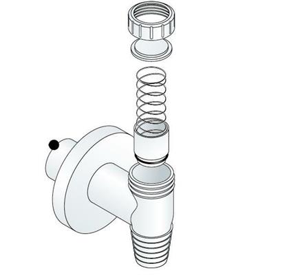 OMP SIFONE OTTONE LAVATRICE ESTERNO CON MOLLA