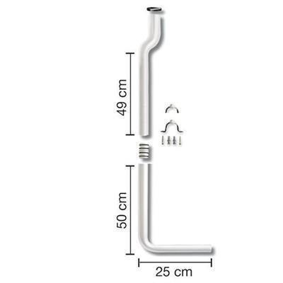 PUCCI TUBO 2 PZ D50/32 CM 78 BCO