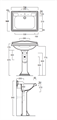 ARCADE LAVABO C/SPALL.BCO 73X54AR834