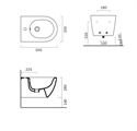 SFERA50 BIDET SOSPESO  BCO S/FISSAGGI