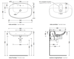 NUDA LAVABO CM85 PIANA RUBINETTO    APP/SOSP.