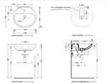 NUDA LAVABO CM60x54  PER MONOFORO  APPOGGIO/SOSPESO