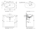 NUDASLIM  LAVABO NERO CM75 MONOF. APP./SOSP.