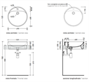 TWIN SET LAVABO INCAS. CM 52 BCO 5055