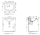 FLAMINIA  EFI LAVABO 64X51 B.CO  B.CO