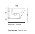 FLAMINIA MENO BIDET SOSPESO MONOFORO BCO