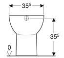 FANTASIA  VASO A PAVIMENTO BCO S/SEDILE