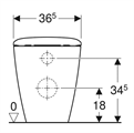 ICON SQUARE VASO TERR.RIMFREE C/SEDILE SOFT+SGANCIO (ex METRICA)