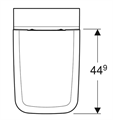 ICON SQUARE VASO TERR.RIMFREE C/SEDILE SOFT+SGANCIO (ex METRICA)