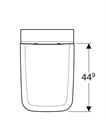 ICON SQUARE VASO SOSP.RIMFREE C/SEDILE SOFT+SGAN.(exMETRICA)