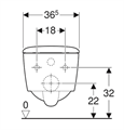 ICON SQUARE VASO SOSP.RIMFREE C/SEDILE SOFT+SGAN.(exMETRICA)