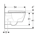 ICON SQUARE VASO SOSP.RIMFREE C/SEDILE SOFT+SGAN.(exMETRICA)