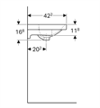 ACANTO LAVABO COMPATTO 75X42 BIANCO