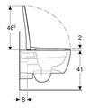 ICON VASO SOSP.RIMFREE C/SEDILE  SOFT+SGANC.(exFAST)