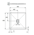 RTP PIATTO DOCCIA STONE 80X80 QUADRATO BIANCO EFFETTO PIETRA