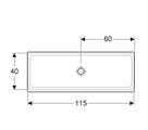 GEB LAVELLO A CANALE ELLEBORO 120X45 FIRE CLAY