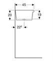 GEB LAVELLO A CANALE ELLEBORO 120X45 FIRE CLAY