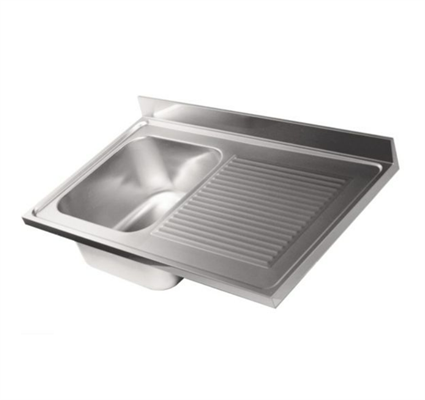 LAVELLO INOX 90X50 SGOCCIOLATOIO DX VASCA SX