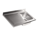 LAVELLO INOX 90X50 SGOCCIOLATOIO SX VASCA DX