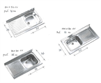 LAVEL.INOX 100X50 SGOCC.SX VASCA DX