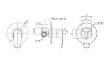 PAI SMART MIX INCASSO DOCCIA CROMATO