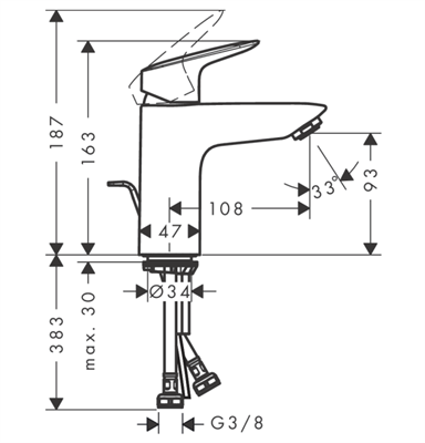 HG LOGIS MIX LAVABO 100